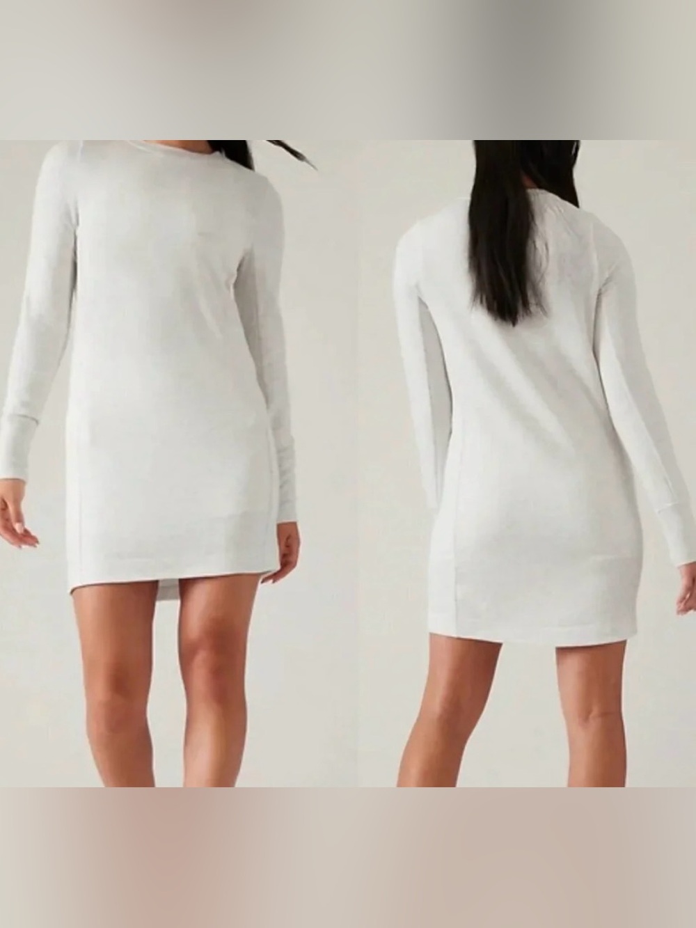 ATHLETA coaster luxe sweatshirt dress fog gray